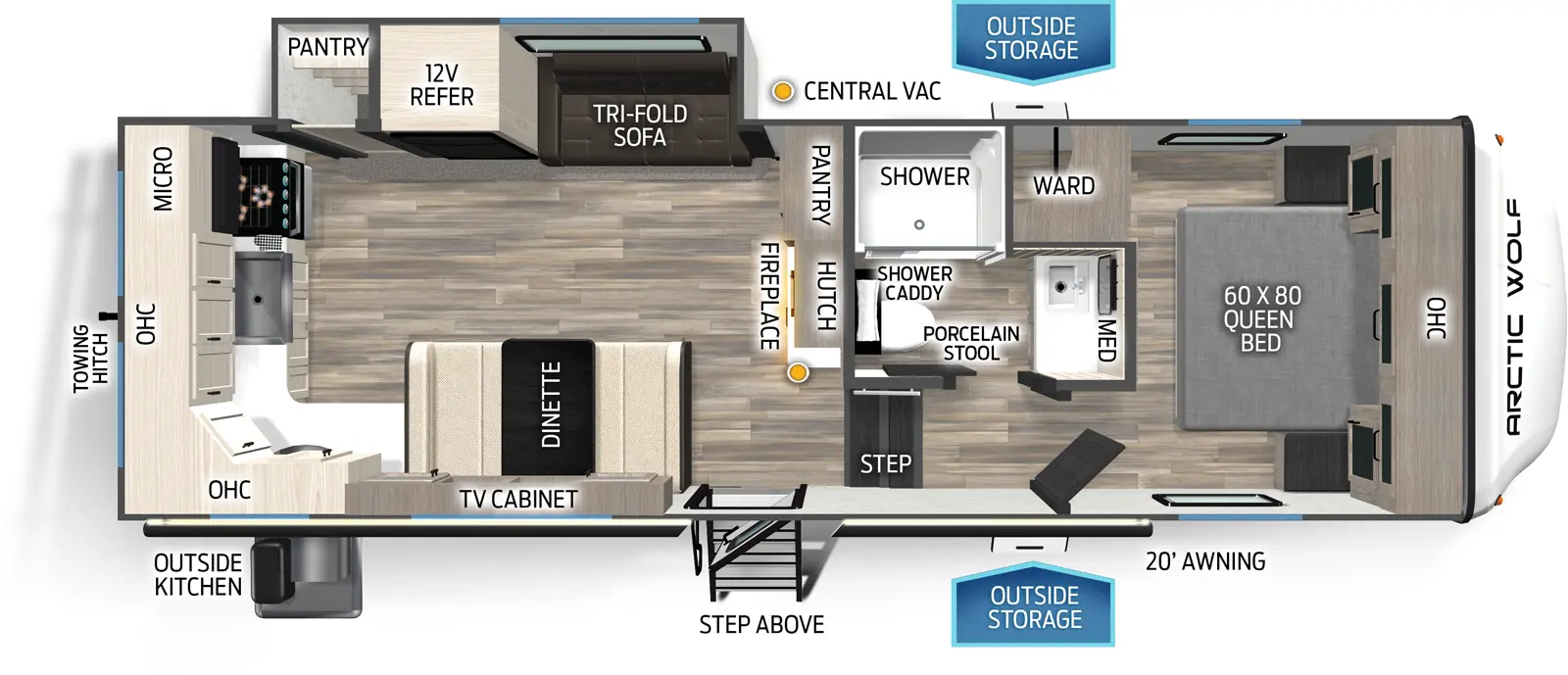 Arctic Wolf 23MLE Floorplan